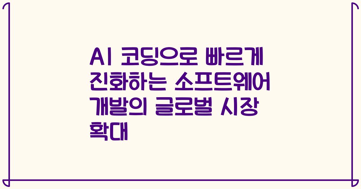 AI 코딩으로 빠르게 진화하는 소프트웨어 개발의 글로벌 시장 확대